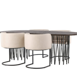 Stone, Simrishamn – Ensemble repas ovale – Noir