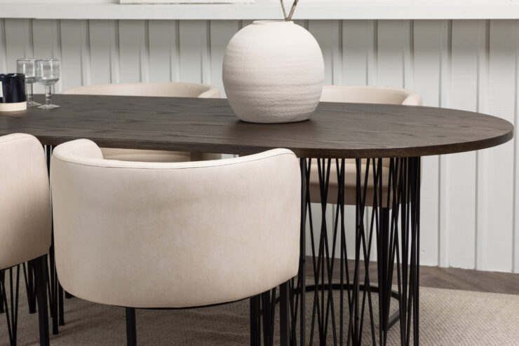 Stone, Simrishamn – Ensemble repas ovale – Noir