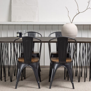 Stone, Tempe – Ensemble repas ovale – Noir
