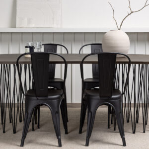 Stone, Tempe – Ensemble repas ovale – Noir