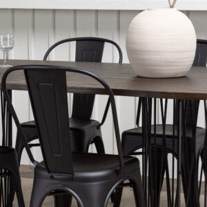 Stone, Tempe – Ensemble repas ovale – Noir
