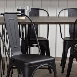 Stone, Tempe – Ensemble repas ovale – Noir