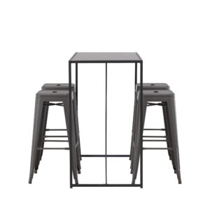 Brea, Tempe – Ensemble repas rectangulaire – Noir