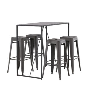 Brea, Tempe – Ensemble repas rectangulaire – Noir