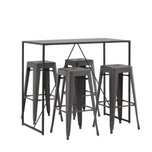 Brea, Tempe – Ensemble repas rectangulaire – Noir