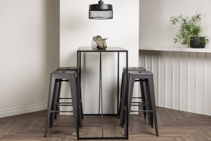 Brea, Tempe – Ensemble repas rectangulaire – Noir