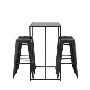 Brea, Tempe – Ensemble repas rectangulaire – Noir