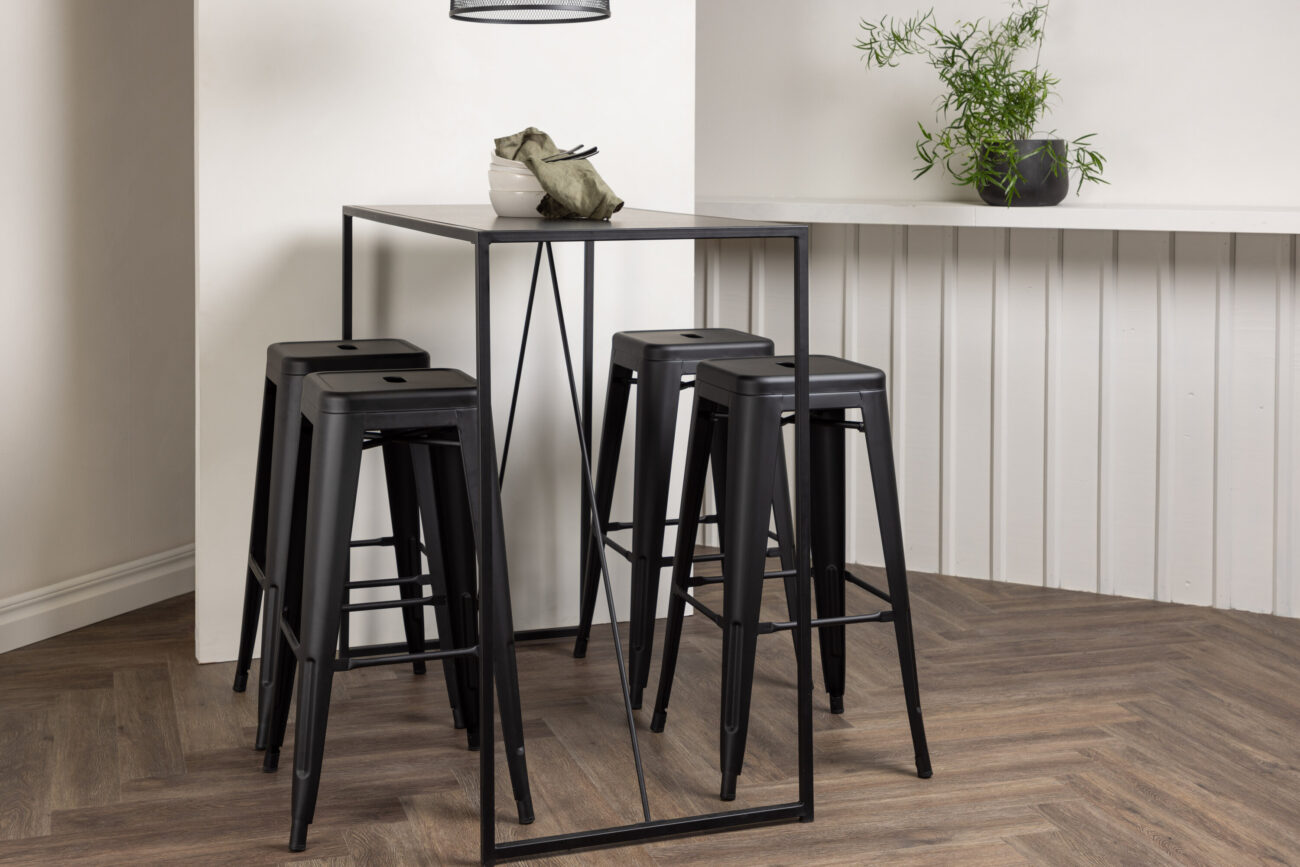 Brea, Tempe – Ensemble repas rectangulaire – Noir