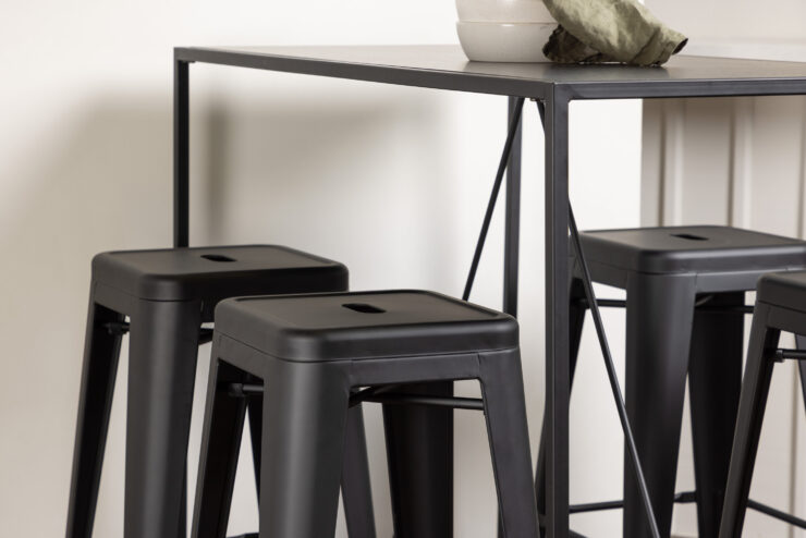 Brea, Tempe – Ensemble repas rectangulaire – Noir