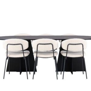 Bootcut, Chico – Ensemble repas ovale – Noir