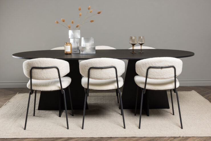 Bootcut, Chico – Ensemble repas ovale – Noir