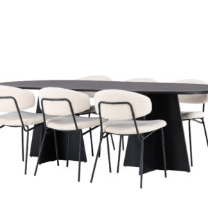 Bootcut, Chico – Ensemble repas ovale – Noir