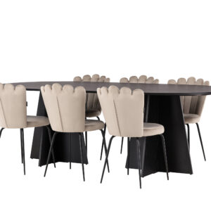 Bootcut, Limhamn – Ensemble repas ovale – Noir