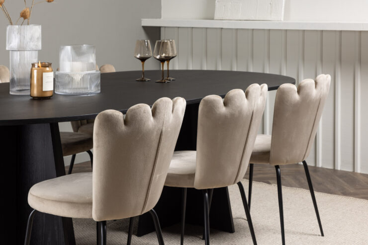 Bootcut, Limhamn – Ensemble repas ovale – Noir
