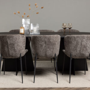 Bootcut, Modesto – Ensemble repas ovale – Noir