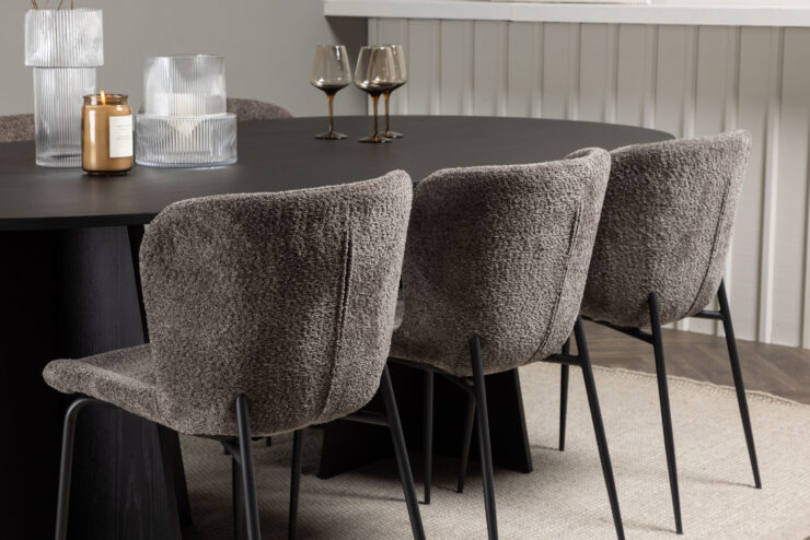 Bootcut, Modesto – Ensemble repas ovale – Noir