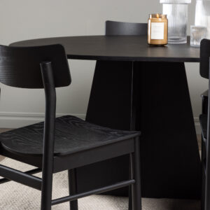 Bootcut, Montros – Ensemble repas ovale – Noir – 115 x 230 cm