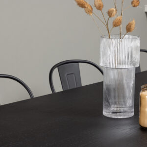 Bootcut, Tempe – Ensemble repas ovale – Noir – 115 x 230 cm