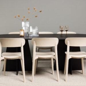 Bootcut, Åstol – Ensemble repas ovale – Noir – 115 x 230 cm