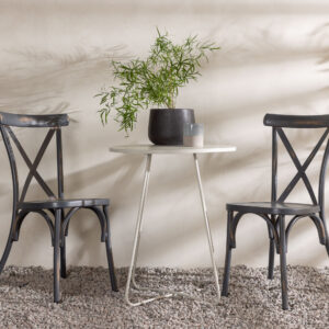Bacong, Tablas – Ensemble repas – Table : ⌀60 Chaise : 48 x 88 x 48 cm