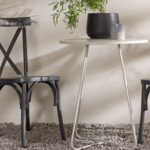 Bacong, Tablas – Ensemble repas – Table : ⌀60 Chaise : 48 x 88 x 48 cm