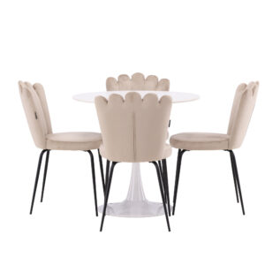 Hamden, Limhamn – Ensemble repas rond – Blanc