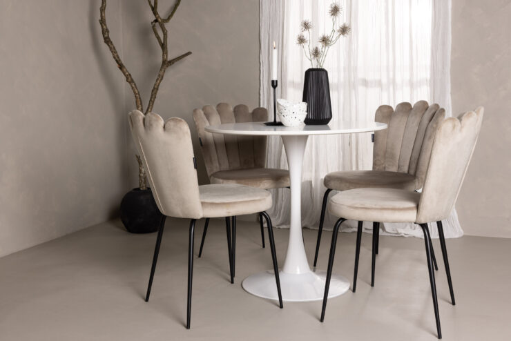Hamden, Limhamn – Ensemble repas rond – Blanc
