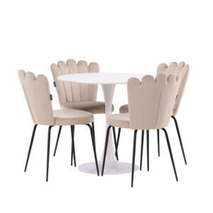 Hamden, Limhamn – Ensemble repas rond – Blanc