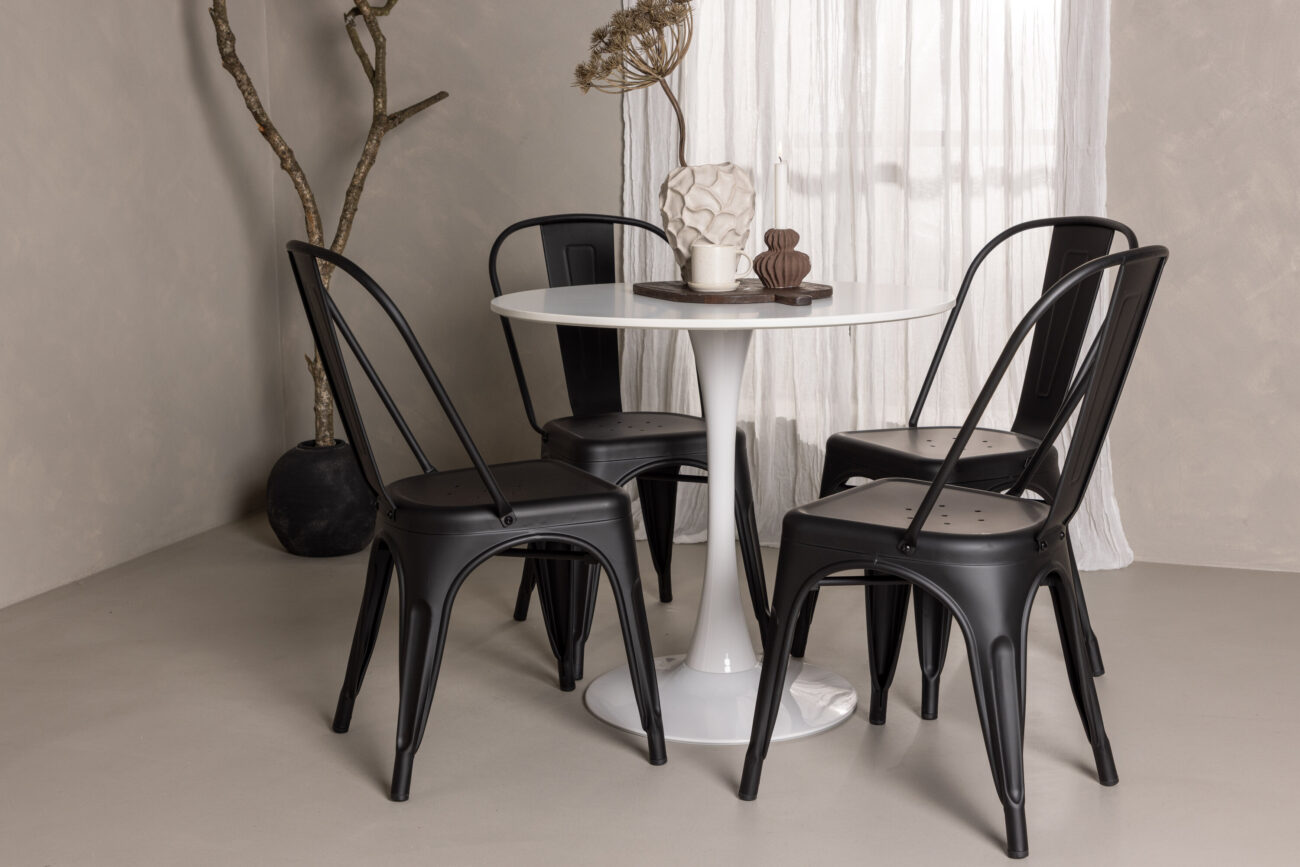 Hamden, Tempe – Ensemble repas rond – Blanc
