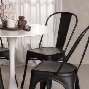 Hamden, Tempe – Ensemble repas rond – Blanc