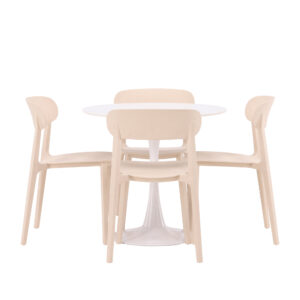 Hamden, Åstol – Ensemble repas rond – Blanc