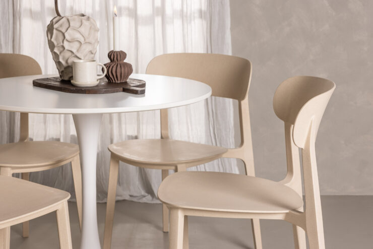 Hamden, Åstol – Ensemble repas rond – Blanc