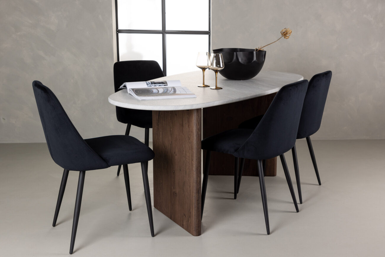 Grönvik, Night – Ensemble repas ovale – Gris clair
