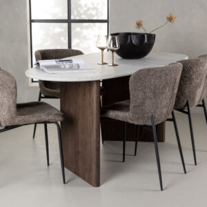 Grönvik, Modesto – Ensemble repas ovale – Gris clair