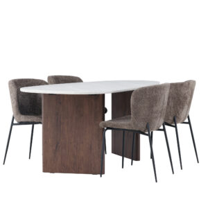 Grönvik, Modesto – Ensemble repas ovale – Gris clair