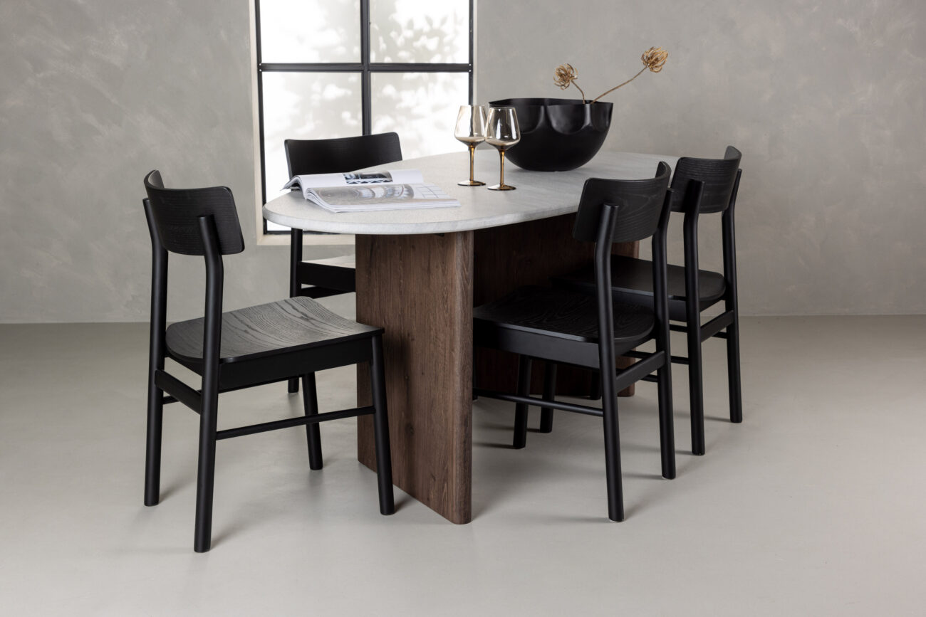 Grönvik, Montros – Ensemble repas ovale – Gris clair