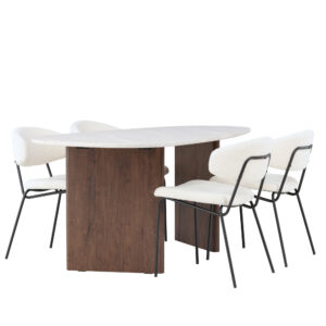 Grönvik, Chico – Ensemble repas ovale – Gris clair