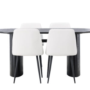 Isolde, Night – Ensemble repas ovale – Noir