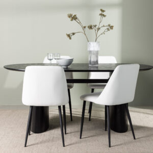 Isolde, Night – Ensemble repas ovale – Noir