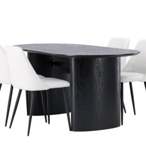 Isolde, Night – Ensemble repas ovale – Noir