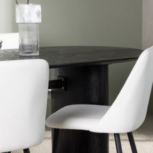 Isolde, Night – Ensemble repas ovale – Noir