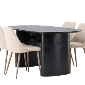 Isolde, Night – Ensemble repas ovale – Noir