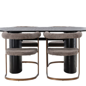 Isolde, Morning – Ensemble repas ovale – Noir