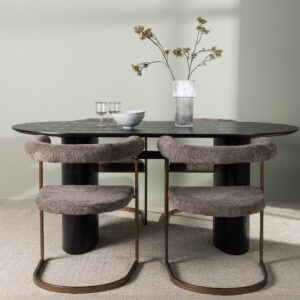 Isolde, Morning – Ensemble repas ovale – Noir