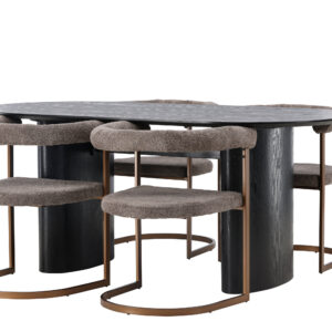 Isolde, Morning – Ensemble repas ovale – Noir