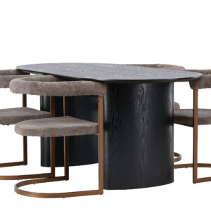Isolde, Morning – Ensemble repas ovale – Noir