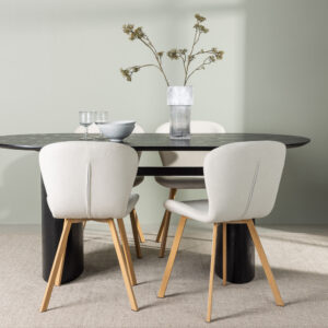 Isolde, Lilja – Ensemble repas ovale – Noir