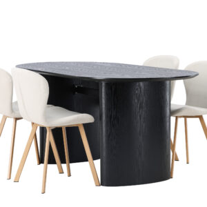 Isolde, Lilja – Ensemble repas ovale – Noir