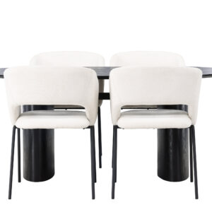 Isolde, Day – Ensemble repas ovale – Noir
