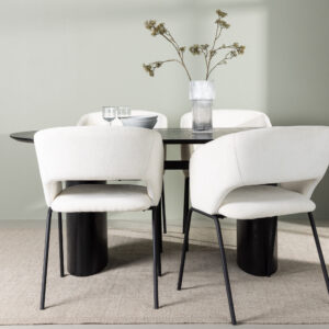 Isolde, Day – Ensemble repas ovale – Noir